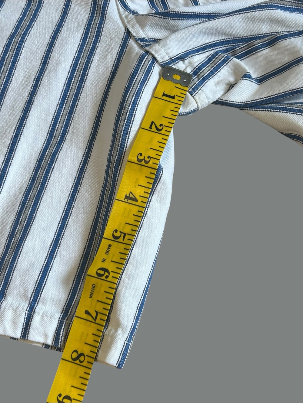 Vintage JG Hook Blue White Striped Cotton High Rise Shorts Size 10 - Picture 8 of 8